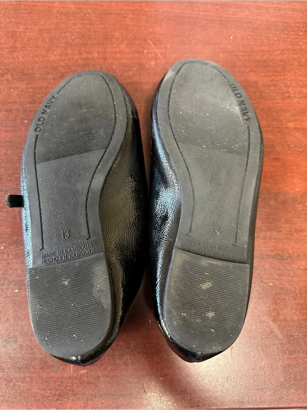 ##115, Size 13, Old Navy Black Patent Double-Strap Mary Janes